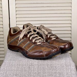 Men's Skechers Urban Track Brown Oxford Lace Up Casual Shoes Sneakers Size 11.5